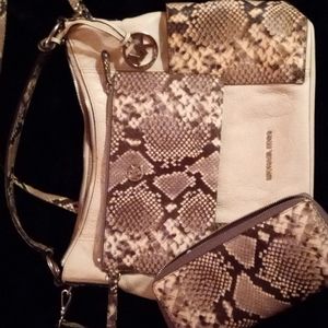 Michael Kors snake print purse/wallet/wristlet